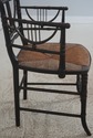 F72894: Pair Of Antique Rush Seat Bamboo Sussex Ty