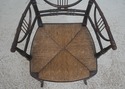 F72894: Pair Of Antique Rush Seat Bamboo Sussex Ty