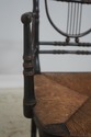 F72894: Pair Of Antique Rush Seat Bamboo Sussex Ty