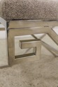 F59868EC: Pair Modern Design Greek Key Chrome Benc