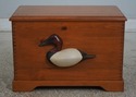 F68164: Pine Dovetailed Blanket Chest w. Decoy Duc
