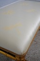 L57727: Decorator Newly Upholstered Gold Bamboo Fo