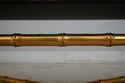 L57727: Decorator Newly Upholstered Gold Bamboo Fo