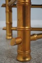 L57727: Decorator Newly Upholstered Gold Bamboo Fo