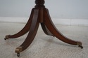 L67976: ETHAN ALLEN Round Mahogany Leather Top Dru