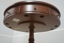 L67976: ETHAN ALLEN Round Mahogany Leather Top Dru