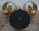 F72903: RALPH LAUREN Attributed Brass Lamp w. Leat
