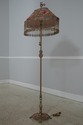 LF72897: Vintage Art Deco Peacock Shade Floor Lamp