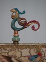 LF72897: Vintage Art Deco Peacock Shade Floor Lamp