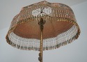 LF72897: Vintage Art Deco Peacock Shade Floor Lamp