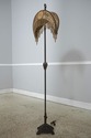 L72898: Vintage Art Deco Metal Floor Lamp w. Beade