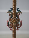 LF72897: Vintage Art Deco Peacock Shade Floor Lamp