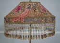 LF72897: Vintage Art Deco Peacock Shade Floor Lamp