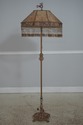 LF72897: Vintage Art Deco Peacock Shade Floor Lamp