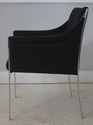 F72959: Pair JENS RISOM Black & Chrome Mid Century