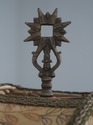 L72898: Vintage Art Deco Metal Floor Lamp w. Beade