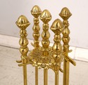 F44555EC: Quality Solid Brass 5 Piece Fireplace To