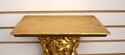 F68287: Pair Cherub Gold Finish Wall Sconce Shelve