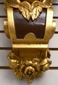 F68287: Pair Cherub Gold Finish Wall Sconce Shelve