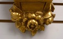 F68287: Pair Cherub Gold Finish Wall Sconce Shelve