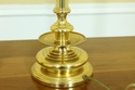 LF51903EC: Pair Brass Base Tall Table Lamps w. Sha
