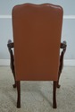 L68299: Pair Leather HANCOCK & MOORE Mahogany Armc