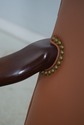 L68299: Pair Leather HANCOCK & MOORE Mahogany Armc
