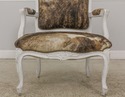 59677EC: Pair French Louis XV Style Natural Hide O