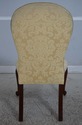 67907: HICKORY CHAIR CO Damask Upholstered Scrolle