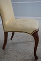 67907: HICKORY CHAIR CO Damask Upholstered Scrolle