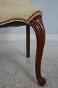 67907: HICKORY CHAIR CO Damask Upholstered Scrolle