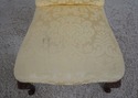 67907: HICKORY CHAIR CO Damask Upholstered Scrolle