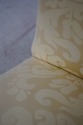 67907: HICKORY CHAIR CO Damask Upholstered Scrolle