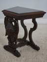 F67962: American Eagle Carved Walnut Marble Top Oc