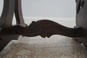 F67962: American Eagle Carved Walnut Marble Top Oc