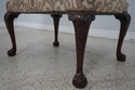 63964: Newly Upholstered Damask Clawfoot Mahogany 
