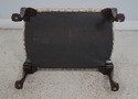 63964EC: Ball & Claw Chippendale Ottoman w. New Up