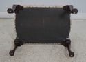63964: Newly Upholstered Damask Clawfoot Mahogany 