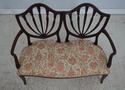 L63965EC: Hepplewhite Style Vintage Double Settee