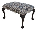 63962EC: Newly Upholstered Damask Clawfoot Mahogan