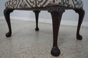 63962EC: Newly Upholstered Damask Clawfoot Mahogan