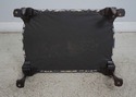 63962EC: Newly Upholstered Damask Clawfoot Mahogan