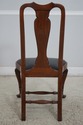 63979EC: Pair Bench Made Solid Walnut Side Chairs