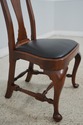 63979EC: Pair Bench Made Solid Walnut Side Chairs
