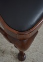 63979EC: Pair Bench Made Solid Walnut Side Chairs