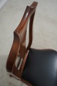 63979EC: Pair Bench Made Solid Walnut Side Chairs
