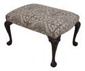 63964EC: Ball & Claw Chippendale Ottoman w. New Up