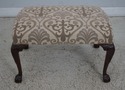 63964: Newly Upholstered Damask Clawfoot Mahogany 
