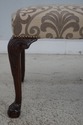 63964: Newly Upholstered Damask Clawfoot Mahogany 