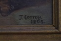F72576: J. COTTON Oil On Canvas Painting Of Noblem